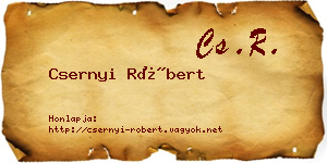 Csernyi Róbert névjegykártya