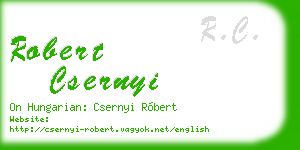 robert csernyi business card